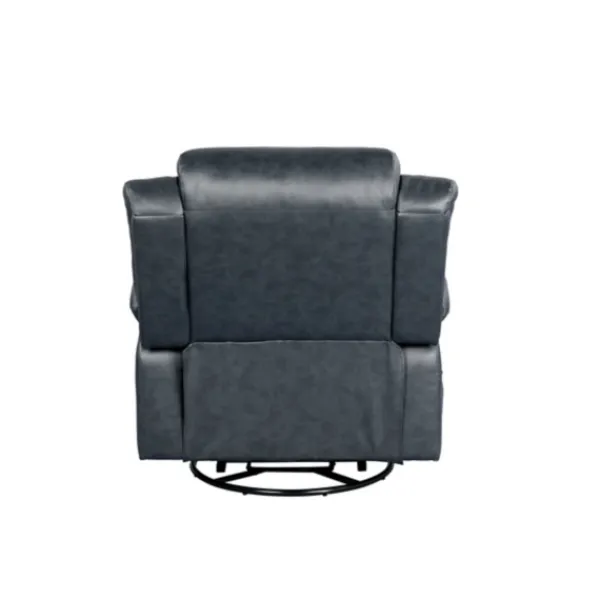 Accent Chairs-Kirkland's Home Faux Leather Heated Massage Recliner Gray