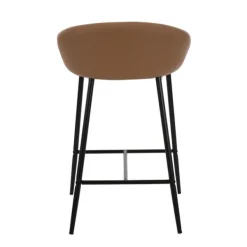 Bar Stools & Counter Height Stools-Kirkland's Home Faux Leather Low Counter Stools, Set Of 2 Brown