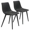 Dining Chairs-Kirkland's Home Faux Leather Scoop Dining Chairs, Set Of 2 Black