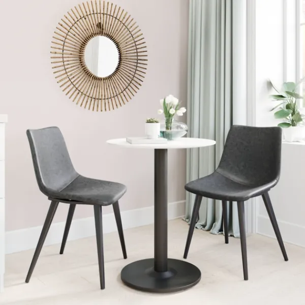 Dining Chairs-Kirkland's Home Faux Leather Scoop Dining Chairs, Set Of 2 Black