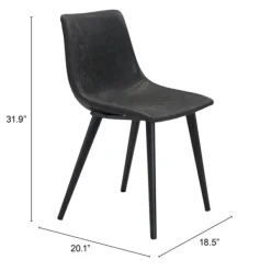 Dining Chairs-Kirkland's Home Faux Leather Scoop Dining Chairs, Set Of 2 Black