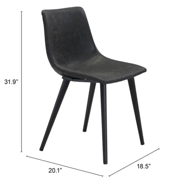 Dining Chairs-Kirkland's Home Faux Leather Scoop Dining Chairs, Set Of 2 Black