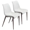 Dining Chairs-Kirkland's Home Faux Leather Stitch Dining Chairs, Set Of 2 White