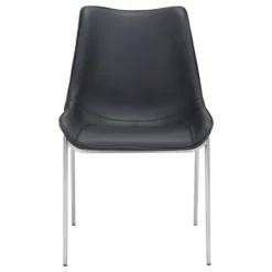 Dining Chairs-Kirkland's Home Faux Leather Stitch Dining Chairs, Set Of 2 Black