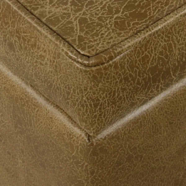 Benches & Ottomans-Kirkland's Home Faux Leather Tufted Storage Ottoman Brown