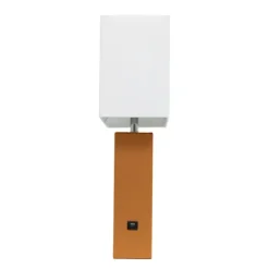 Table Lamps-Kirkland's Home Faux Leather Usb Table Lamp Tan