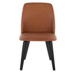 Dining Chairs-Kirkland's Home Faux Leather Wood Dining Chairs, Set Of 2 Brown