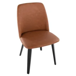 Dining Chairs-Kirkland's Home Faux Leather Wood Dining Chairs, Set Of 2 Brown
