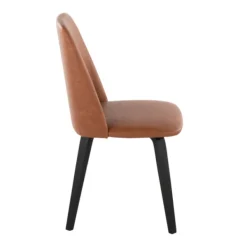 Dining Chairs-Kirkland's Home Faux Leather Wood Dining Chairs, Set Of 2 Brown