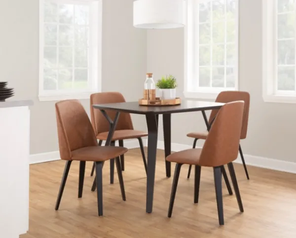 Dining Chairs-Kirkland's Home Faux Leather Wood Dining Chairs, Set Of 2 Brown