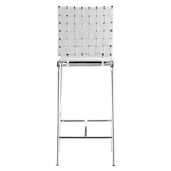 Bar Stools & Counter Height Stools-Kirkland's Home Faux Leather Woven Counter Stools, Set Of 2 White