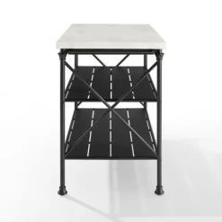 Kitchen Islands & Bar Carts-Kirkland's Home Faux Marble Top 3-Tier Melody Kitchen Island