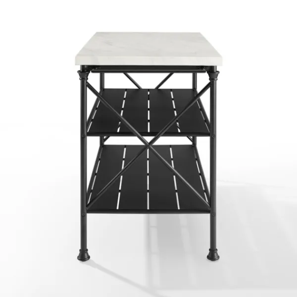 Kitchen Islands & Bar Carts-Kirkland's Home Faux Marble Top 3-Tier Melody Kitchen Island