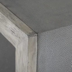 Accent & End Tables-Kirkland's Home Faux Shagreen Accent Table Gray
