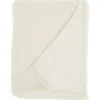 Blankets & Throws-Kirkland's Home Faux Sheared Mink Throw Ivory