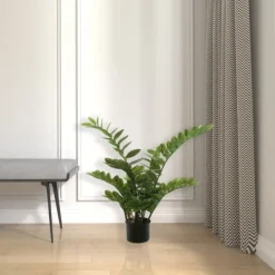 Trees & Topiaries-Kirkland's Home Faux Zamifolia Bush Potted Plant