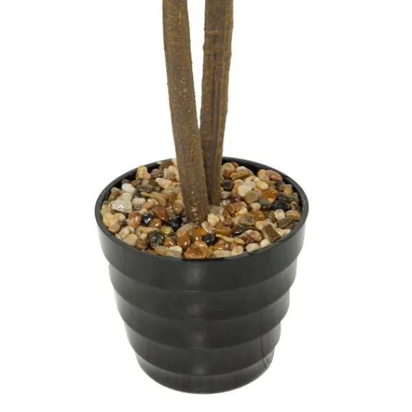 Trees & Topiaries-Kirkland's Home Fiddle Leaf Fig In Ribbed Rock Planter