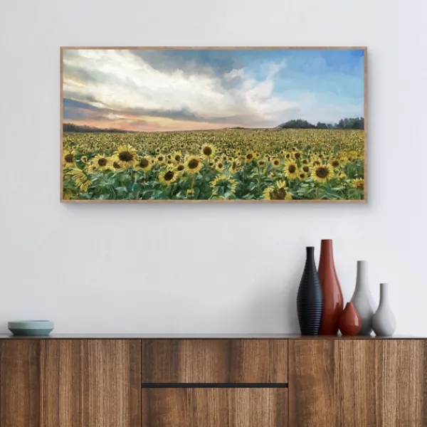 Canvas Art-Kirkland's Home Field Of Gold Framed Canvas Art Print Multi