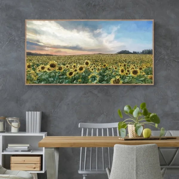 Canvas Art-Kirkland's Home Field Of Gold Framed Canvas Art Print Multi