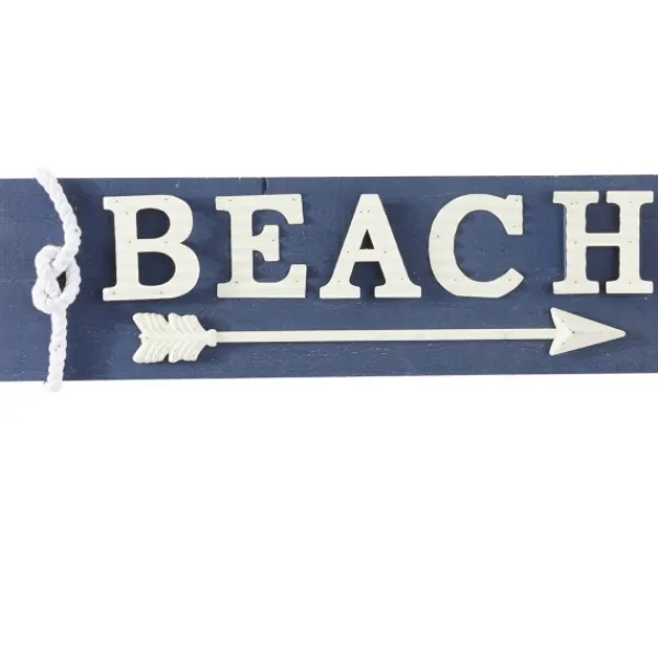 Wall Quotes & Signs-Kirkland's Home Fir Beach Arrow Coastal Wall Plaque Blue