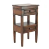 Accent & End Tables-Kirkland's Home Fir Wood Tiered Side Table Brown