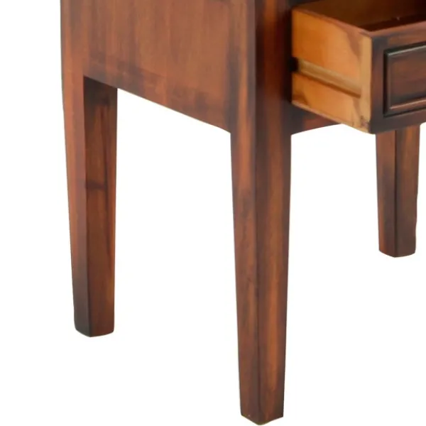 Accent & End Tables-Kirkland's Home Fir Wood Tiered Side Table Brown