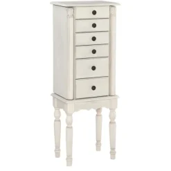 Dressers & Chests-Kirkland's Home Flip Top 5-Drawer Wood Armoire White
