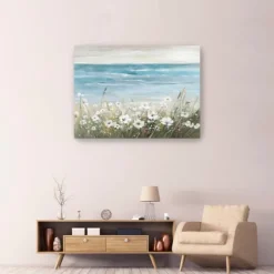 Canvas Art-Kirkland's Home Floral Beach Giclee Canvas Art Print, 48X36 In. Blue
