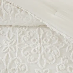Comforters-Kirkland's Home Floral California King 4-Pc. Comforter Set White