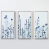 Canvas Art-Kirkland's Home Floral Framed Canvas Art Prints, Set Of 3 Blue