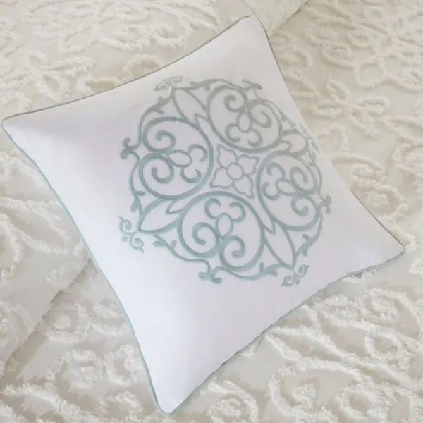Comforters-Kirkland's Home Floral Full/Queen 4-Pc. Comforter Set White