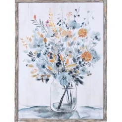 Framed Art-Kirkland's Home Floral In A Jar I Framed Wall Art Print Gray
