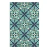 Outdoor Rugs-Kirkland's Home Floral Medallion Jenn Outdoor Rug, 5X7 Blue/Green