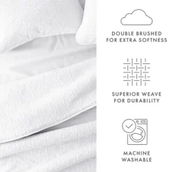 Quilts-Kirkland's Home Floral Stitch 2-Pc. Twin Quilt Set White