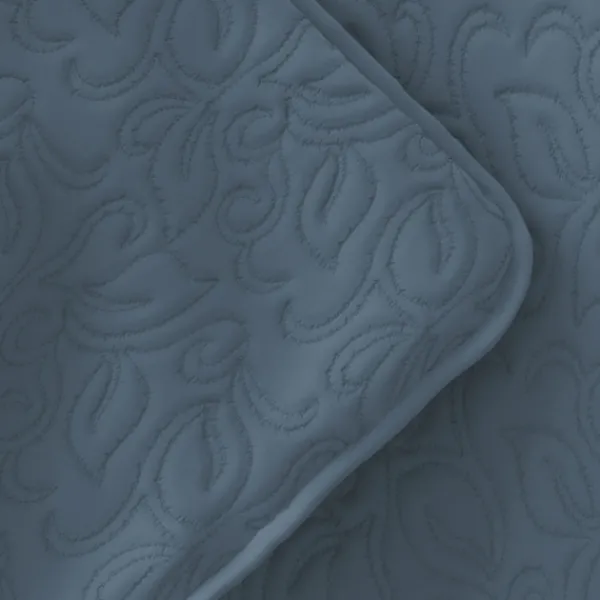 Quilts-Kirkland's Home Floral Stitch 2-Pc. Twin Quilt Set Blue