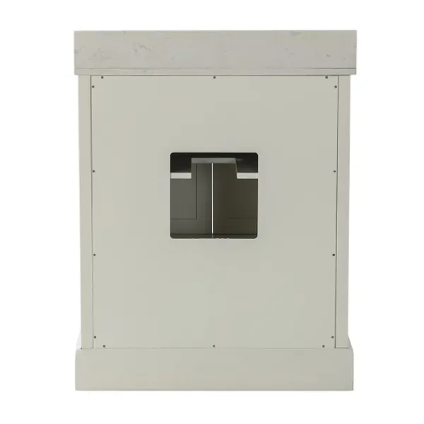 Bathroom Furniture-Kirkland's Home Florence Wood Backsplash Sink Vanity White