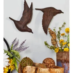 Wall Plaques-Kirkland's Home Flying Birds Wall Sculptures, Set Of 3 Brown