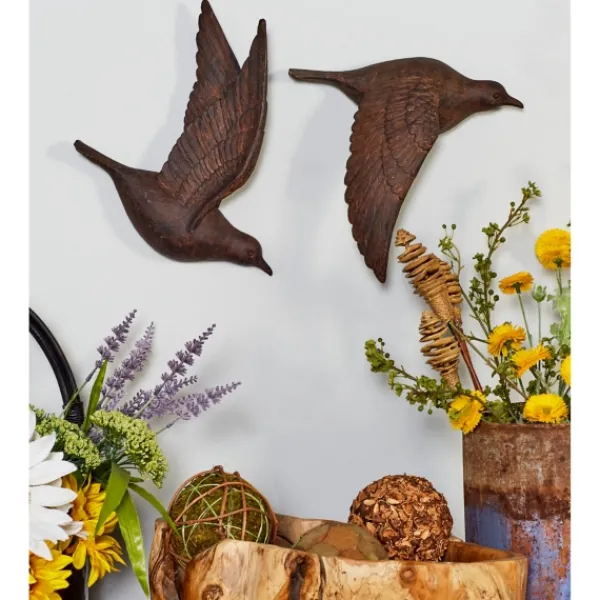 Wall Plaques-Kirkland's Home Flying Birds Wall Sculptures, Set Of 3 Brown