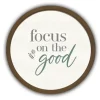 Wall Quotes & Signs-Kirkland's Home Focus On The Good Round Framed Plaque Brown