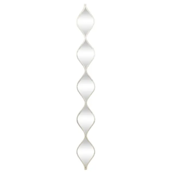 Decorative Mirrors-Kirkland's Home Foil Slim Stacked Teardrops Wall Mirror Silver