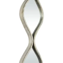 Decorative Mirrors-Kirkland's Home Foil Slim Stacked Teardrops Wall Mirror Silver