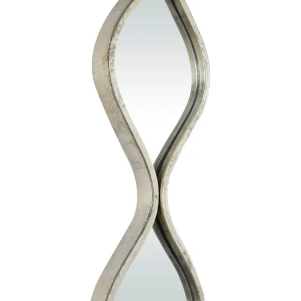 Decorative Mirrors-Kirkland's Home Foil Slim Stacked Teardrops Wall Mirror Silver