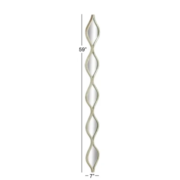 Decorative Mirrors-Kirkland's Home Foil Slim Stacked Teardrops Wall Mirror Silver