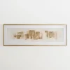 Framed Art-Kirkland's Home Foil Strokes Embossed Framed Art Print Gold