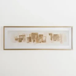 Framed Art-Kirkland's Home Foil Strokes Embossed Framed Art Print Gold