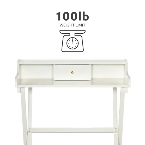 Office Furniture-Kirkland's Home Folding Caty Desk White