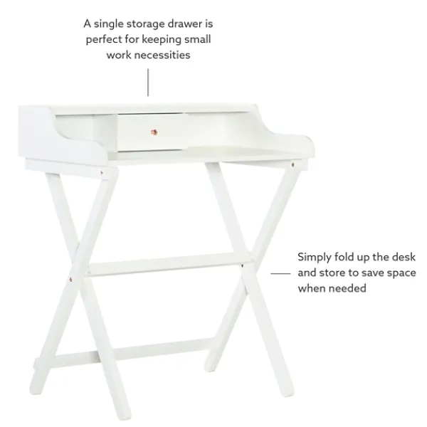 Office Furniture-Kirkland's Home Folding Caty Desk White