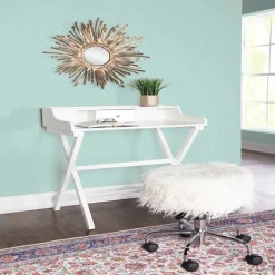 Office Furniture-Kirkland's Home Folding Caty Desk White