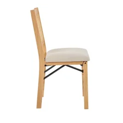 Accent Chairs-Kirkland's Home Folding Rat Cane Back Cushioned Chair Tan