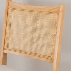 Accent Chairs-Kirkland's Home Folding Rat Cane Back Cushioned Chair Tan